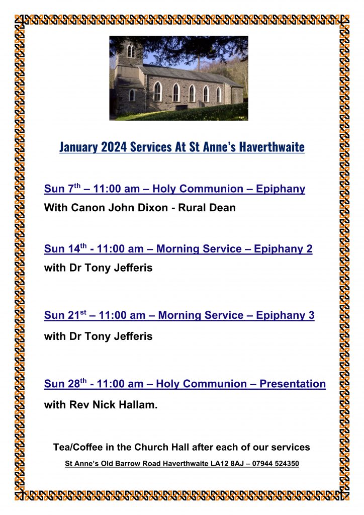 January 2024 Services