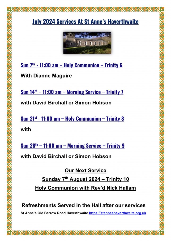 Services for July 24