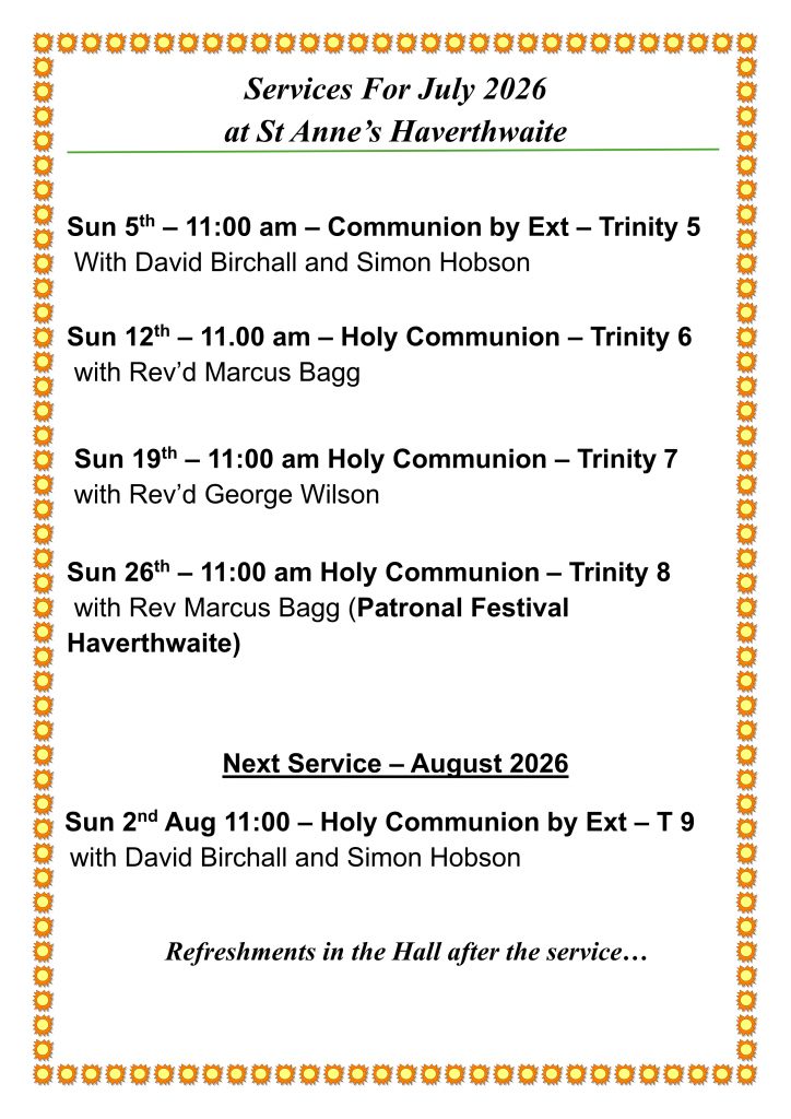 Services for July