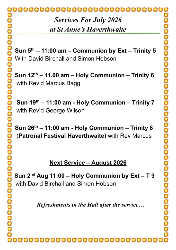 July 26 services
